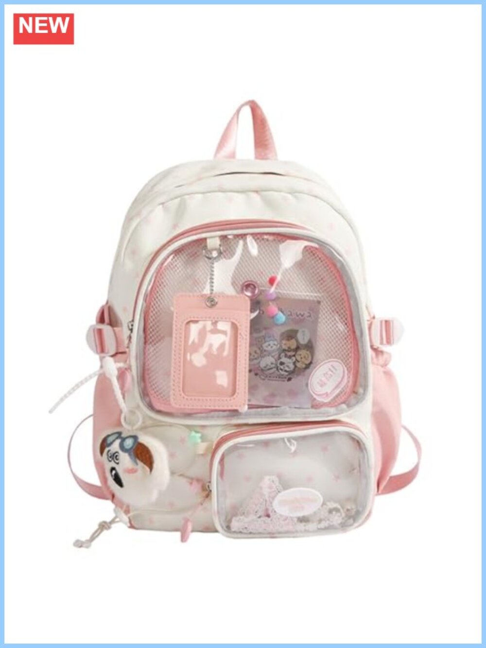 Ita Bag Backpack Purse Nylon PVC Y2K Kawaii Pin Display Daypack